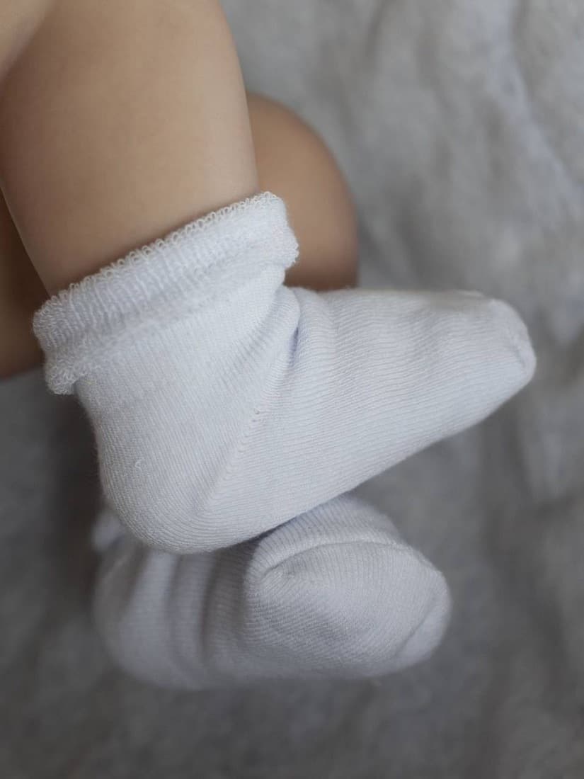 Носки махровые 2 шт., Белый/серый