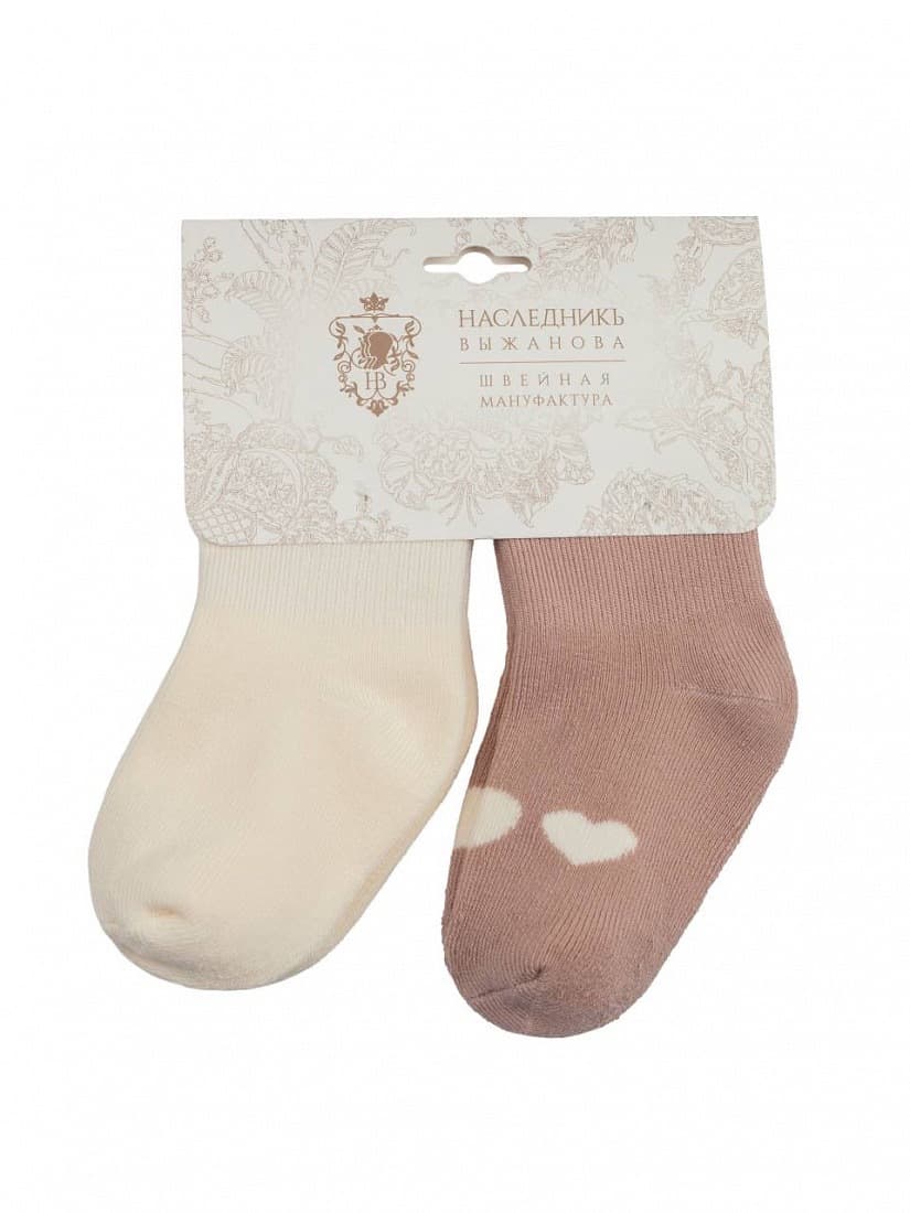 Носки махровые 2 шт. Экрю/бежевый