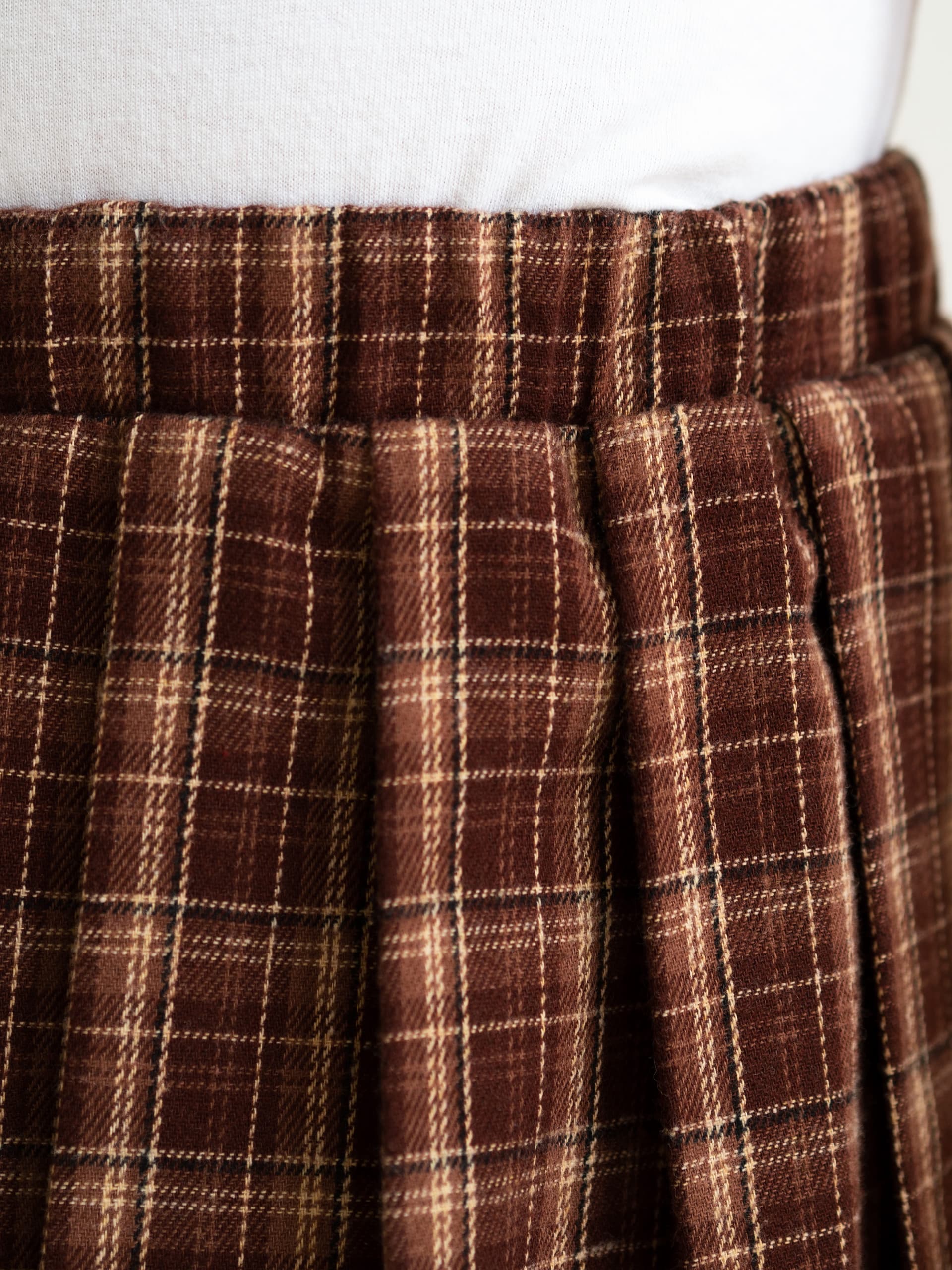 Юбка-шорты в клетку, Коричневый