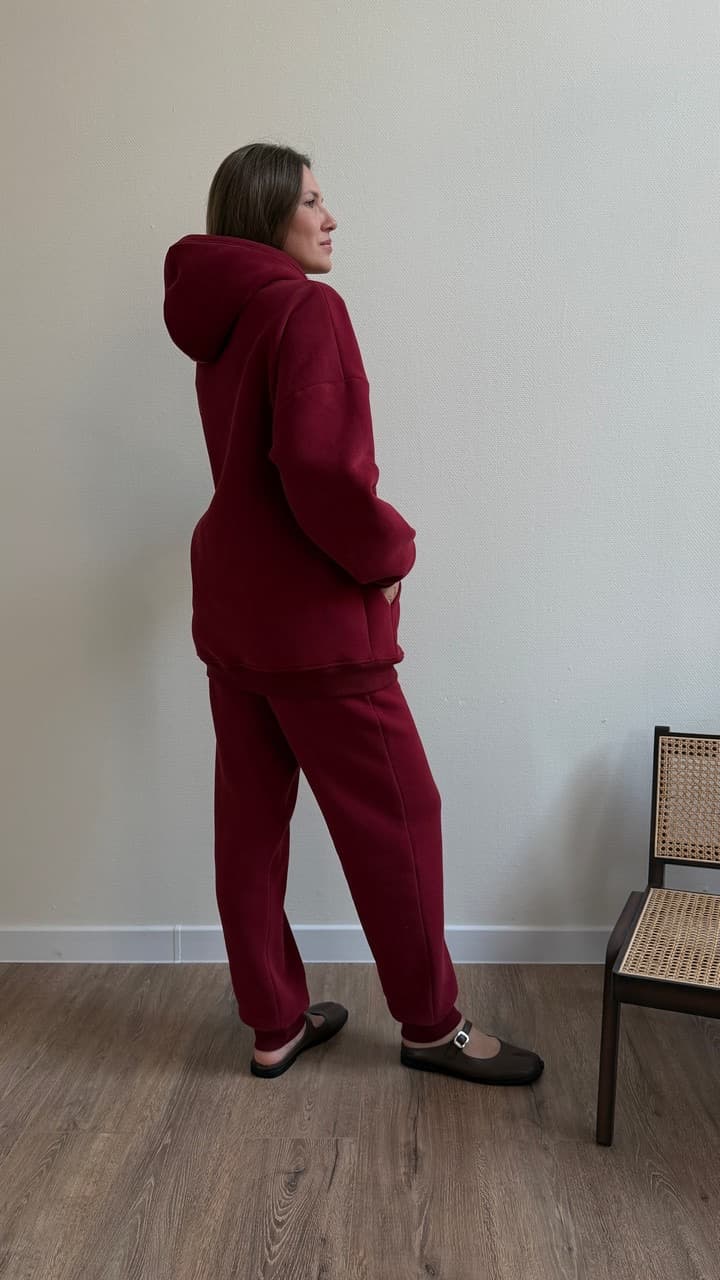 Брюки премиум утепленные, Винный