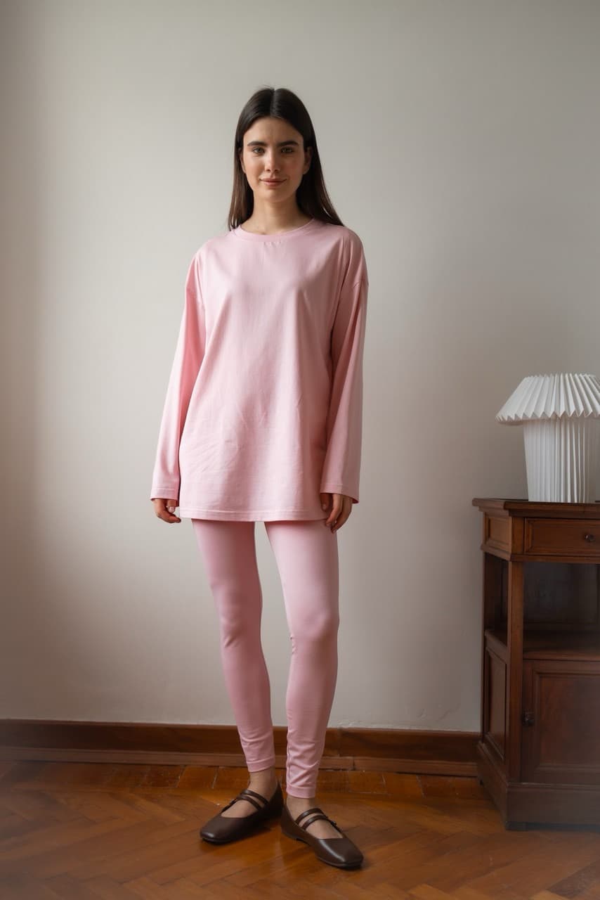 Легинсы с мягким поясом, Нежно-розовый