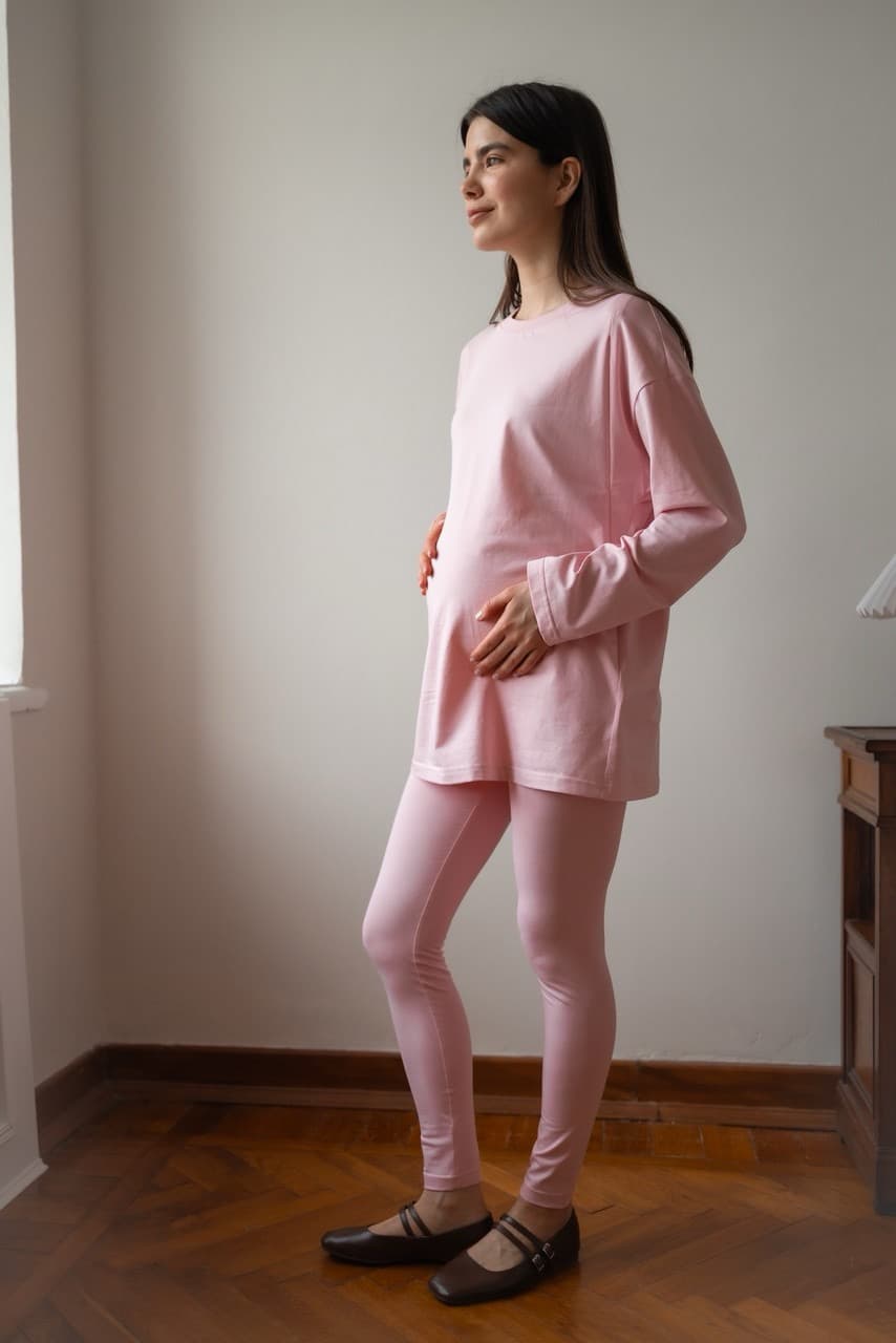 Легинсы с мягким поясом, Нежно-розовый