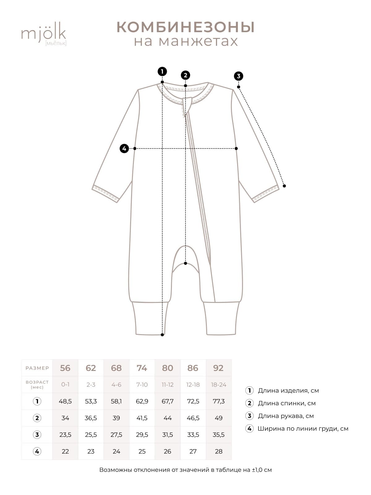Комбинезон Mjolk Sleep and Play Шарики, на манжетах