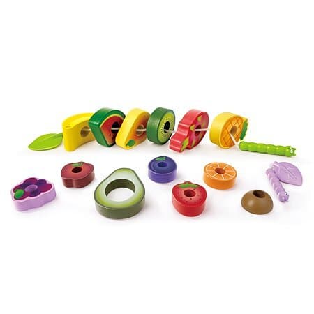 Игрушка деревянная шнуровка для детей "Веселые гусеницы"
