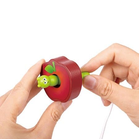 Игрушка деревянная шнуровка для детей "Веселые гусеницы"